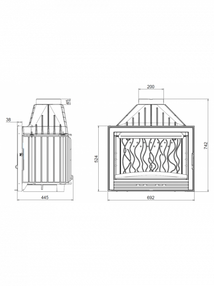 Каминная топка Invicta Compact 700