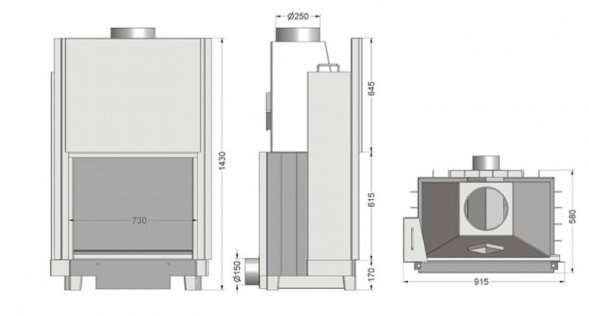 Каминная топка Hajduk VOLCANO Sh