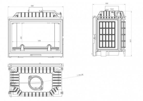 Каминная топка Echa Tech Font/800 18 кВт