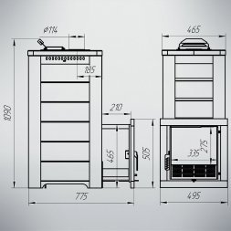 Печь Варвара Сказка Терма Мини в талькохлорите