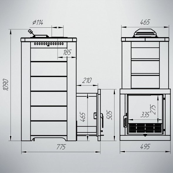 Печь Варвара Сказка Терма Мини в талькохлорите
