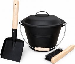 Набор каминный EVEREST LB51-B (ведро, совок, щётка) (21*17см)