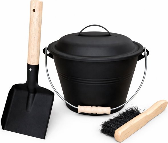 Набор каминный EVEREST LB51-B (ведро, совок, щётка) (21*17см)