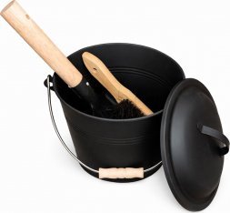 Набор каминный EVEREST LB51-B (ведро, совок, щётка) (21*17см)
