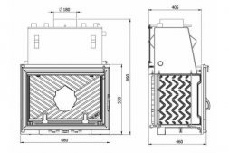 Каминная топка Kaw-Met W1CO (с водным контуром)