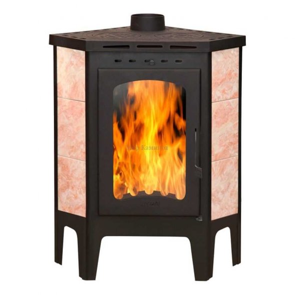 Печь-камин ЭкоКамин Бавария &quot;угловая&quot; с плитой