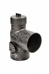 Дымоход отвод 90° с шибером и прочисткой Ферингер 