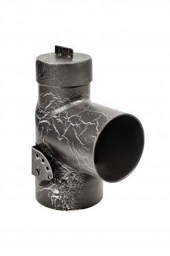 Дымоход отвод 90° с шибером и прочисткой Ферингер 