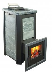 Печь Варвара Сказка Мини с удлиненной топкой в талькохлорите