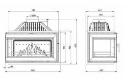Каминная топка Kaw-Met W16 pb/lb (право- или левосторонняя)