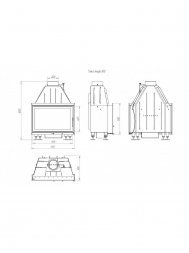 Каминная топка ЭкоКамин Альфа 800