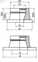 Переход с кирпичной кладки на утепленную трубу 