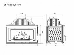 Каминная топка Kaw-Met W16