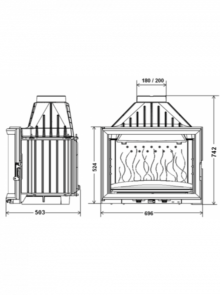 Каминная топка Invicta Panoramic 700