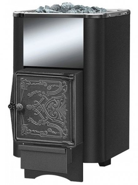Чугунная печь для бани и сауны Везувий Сенсация 16 Антрацит (ДТ-4) без выносного тоннеля