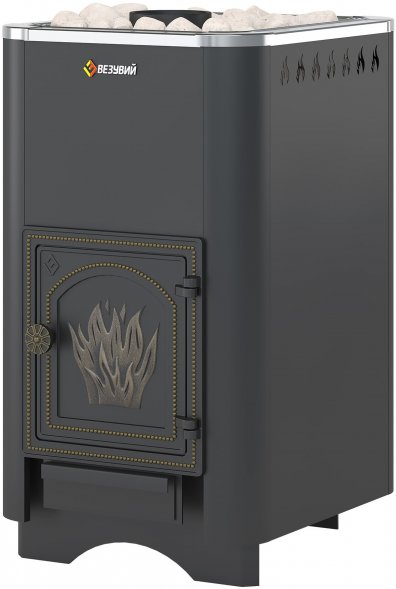 Дровяная печь для бани Везувий Русичъ 22 (ДТ-4) без выносного тоннеля 2022
