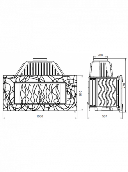 Каминная топка Invicta Decor Symphonie 1000