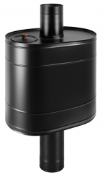  Бак BLACK на трубе 55л (Овальный) (AISI 439)