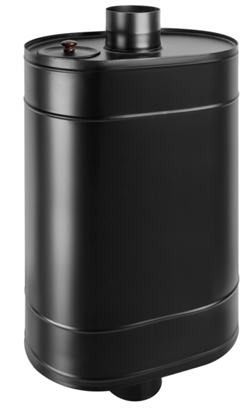 Бак BLACK на трубе 80л (Овальный) (AISI 439)