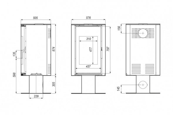 Печь-камин Defro Home Orbis Top, 9кВт