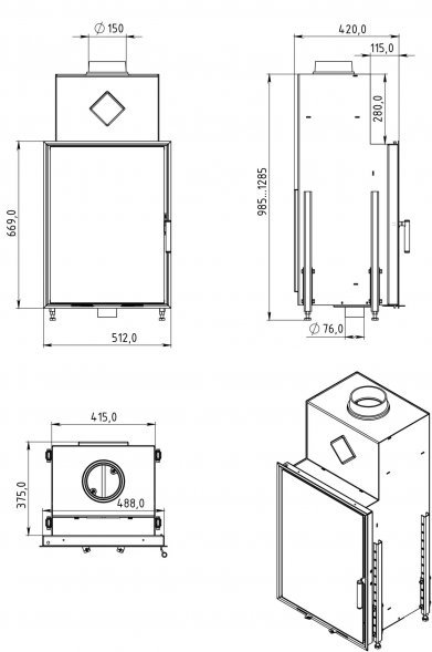 Каминная топка Мета-Бел ТАХО