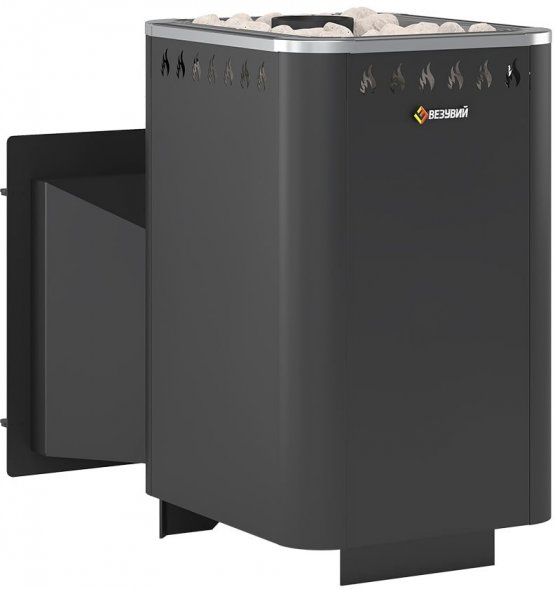 Дровяная печь для бани Везувий Русичъ 22 Панорама &quot;М&quot; 2022