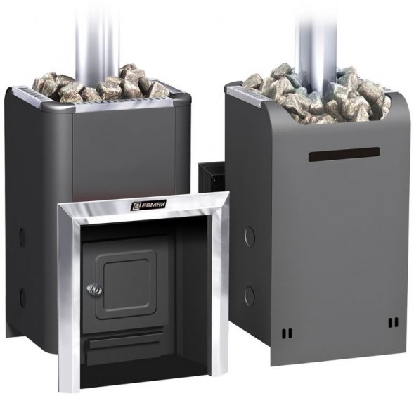 Газо-дровяная банная печь Уралочка 16 с автоматикой