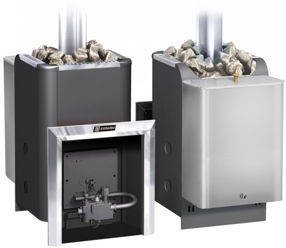 Газо-дровяная банная печь Уралочка 16 с автоматикой