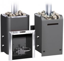 Газо-дровяная банная печь Уралочка 12 с автоматикой