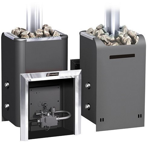 Газо-дровяная банная печь Уралочка 12 с автоматикой