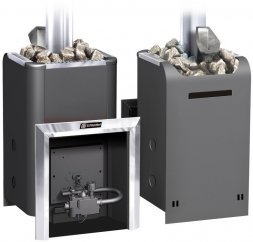 Газо-дровяная банная печь Уралочка 12 с автоматикой