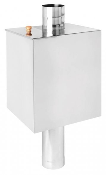 Прямоугольный бак на трубе из нержавейки 55 л. AISI 430