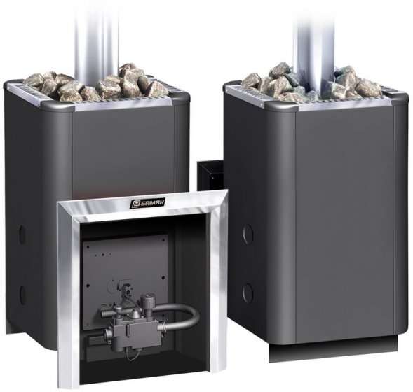 Газо-дровяная банная печь Уралочка 20 с автоматикой