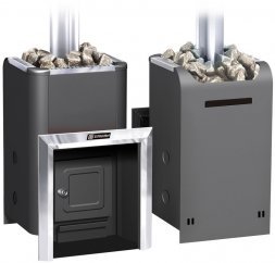 Газо-дровяная банная печь Уралочка 20 с автоматикой