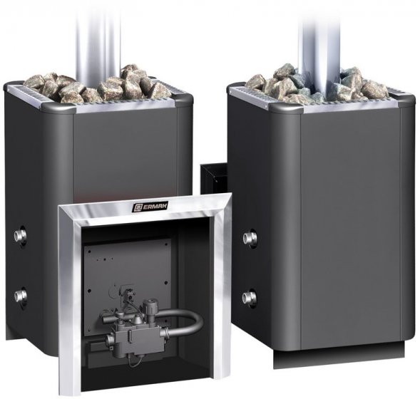 Газо-дровяная банная печь Уралочка 20 с автоматикой