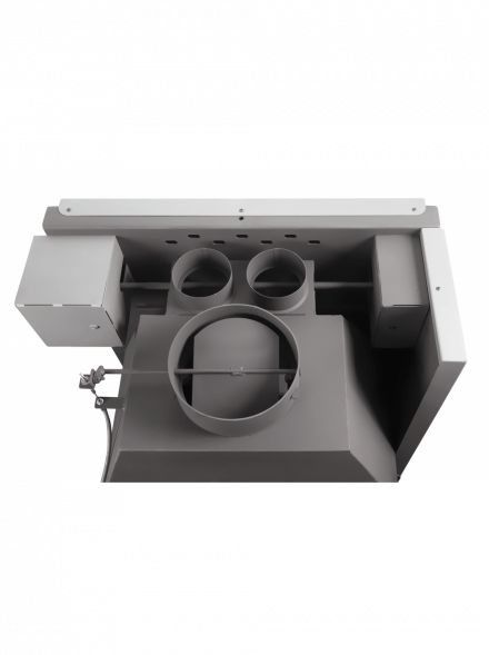 Каминная топка Экокамин Вега 800 TВ туннельная черный шамот