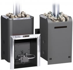 Газо-дровяная банная печь Уралочка 24 с автоматикой