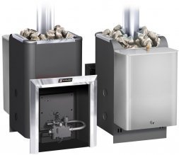 Газо-дровяная банная печь Уралочка 24 с автоматикой