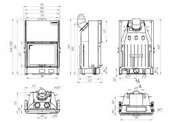 Каминная топка Экокамин Вега 800 B