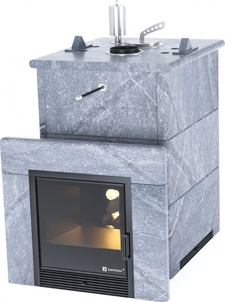 Печь для бани ИзиСтим Анапа в полноценном кожухе с закрытым верхом