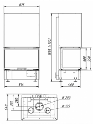 Каминная топка Экокамин Дельта 800