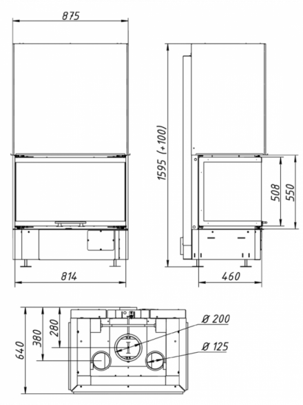 Каминная топка Экокамин Дельта 800