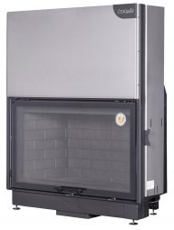 Каминная топка ЭкоКамин Вега 1200B принтинг черный шамот