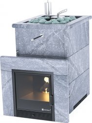 Печь для бани ИзиСтим Анапа в полноценном кожухе с открытым верхом