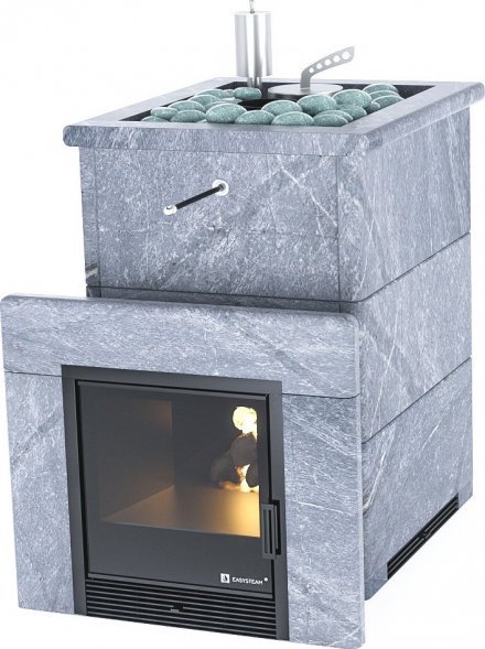 Печь для бани ИзиСтим Анапа в полноценном кожухе с открытым верхом