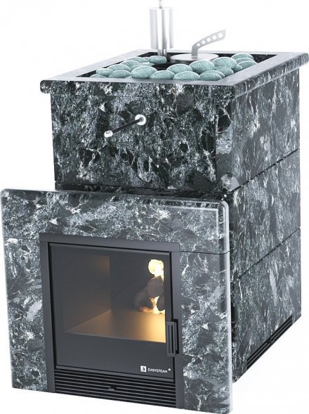 Печь для бани ИзиСтим Анапа в полноценном кожухе с открытым верхом