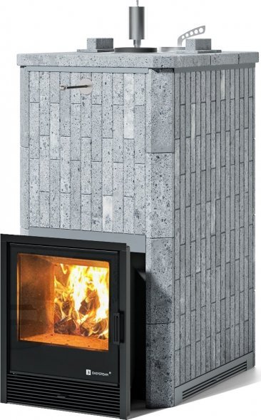 Печь для бани ИзиСтим Геленджик в наборном полноценном кожухе с закрытым верхом