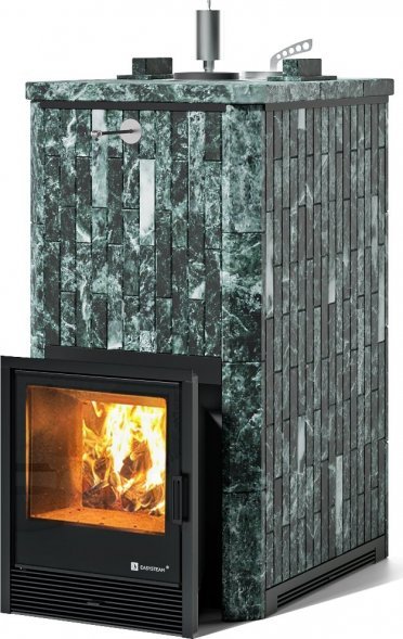 Печь для бани ИзиСтим Геленджик в наборном полноценном кожухе с закрытым верхом