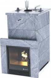 Печь ИзиСтим Геленджик в наборном полноценном кожухе с открытым верхом