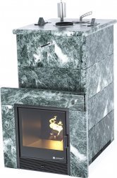 Печь ИзиСтим Геленджик в наборном полноценном кожухе с открытым верхом